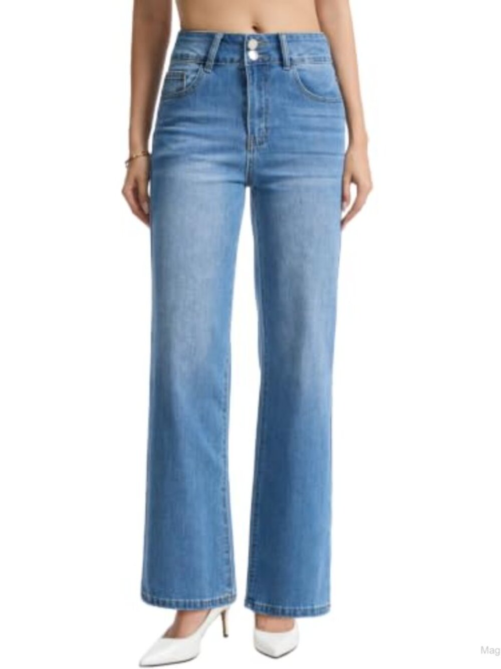 VIPONES Women's High Waisted Straight Leg Stretchy Denim Jeans